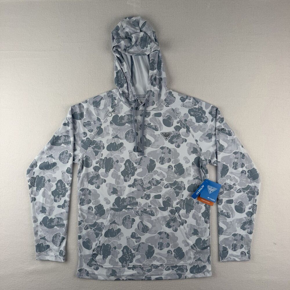 NWT Columbia Men's PFG Wild Cast Camp Hoodie Long Sleeve SMALL 2120191411